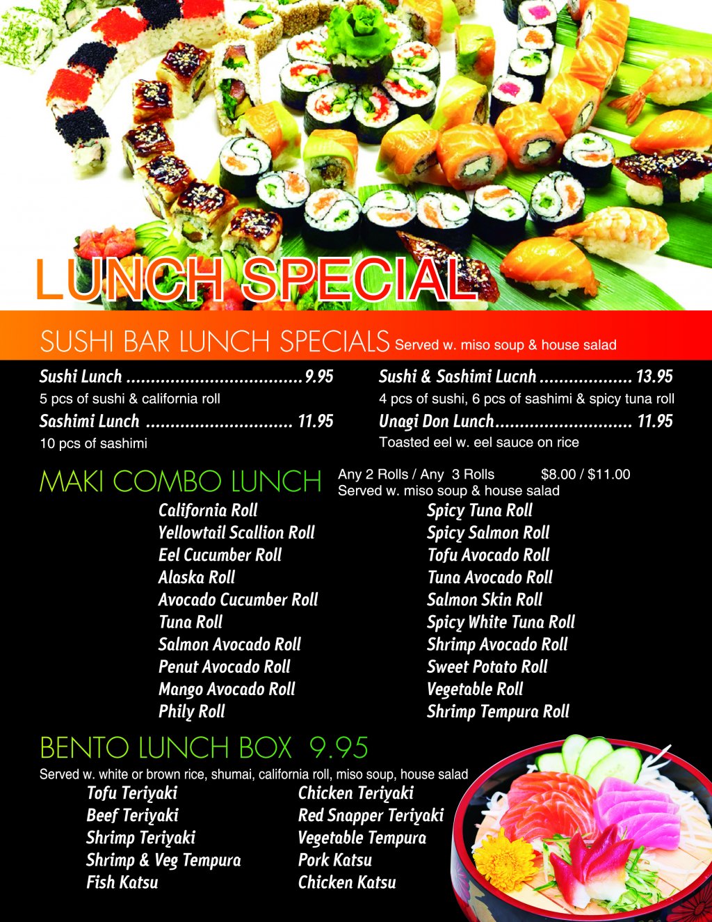 Sushi Village Menu Sushi Village